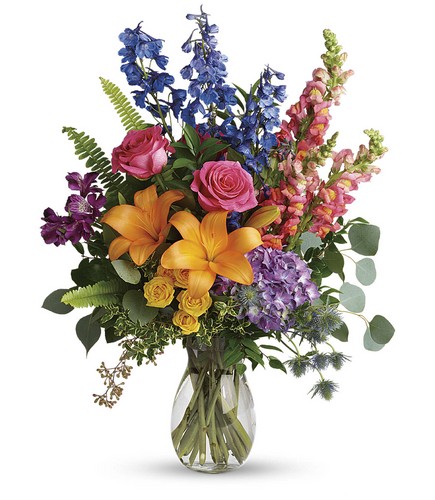 Colors Of The Rainbow Bouquet from Sharon Elizabeth's Floral Designs in Berlin, CT